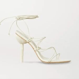 Cult Gaia Soleil White Leather Sandal